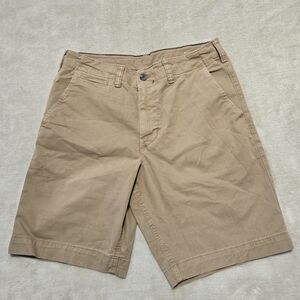 American Eagle Outfitters Next Level Flex Men's Tan Flat-Front Shorts Size 32